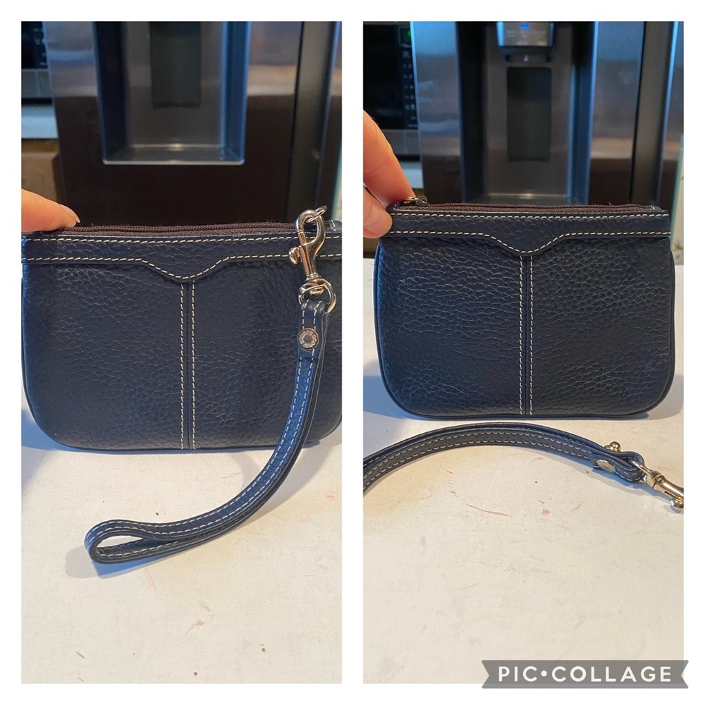 Dooney Bourke Navy Blue Leather Coin Purse/Wristlet